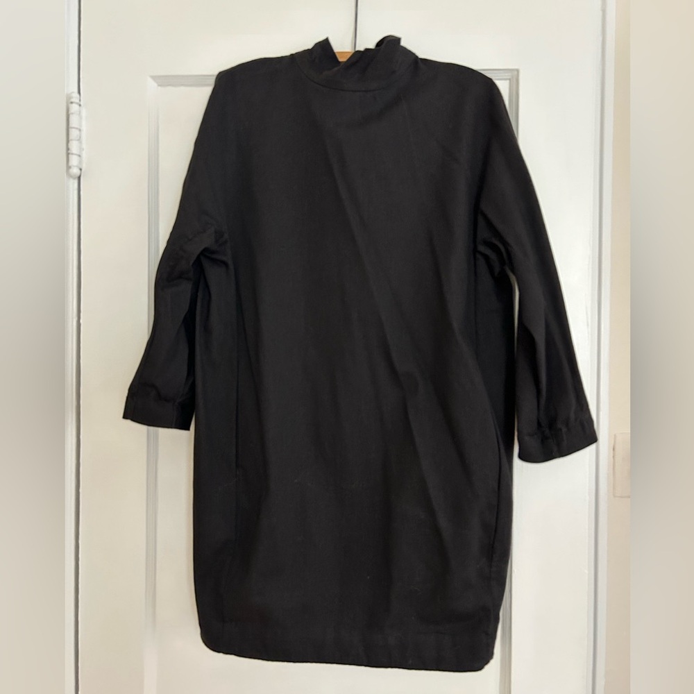 COS dress, black, with back neck tie, size 4. EUC.